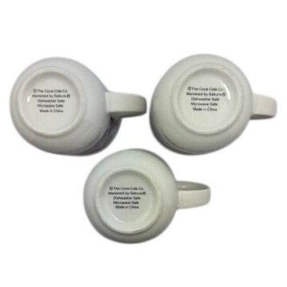 Vtg Coca-Cola Sakura Mug Set Of 3 Cups Santa Christmas Holiday Collectible 1990s - Picture 9 of 13